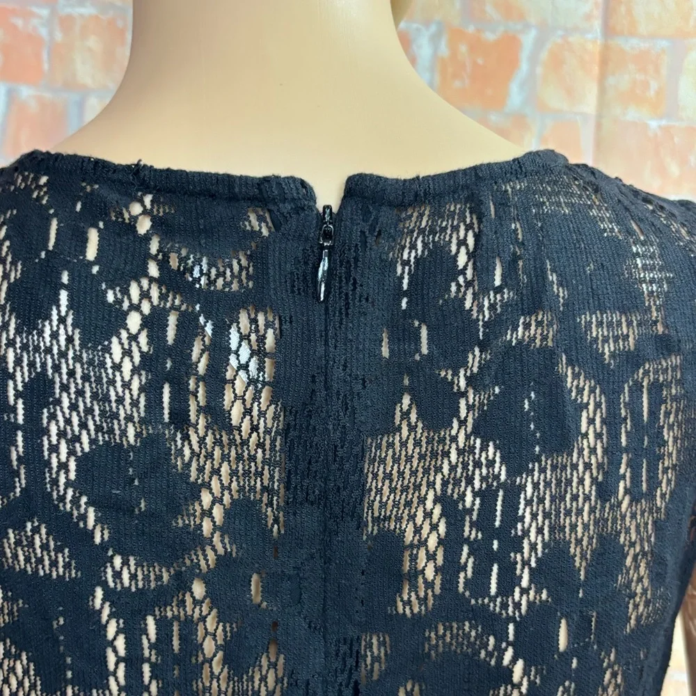 Free People‎ Lace Illusion Neck Mini Dress